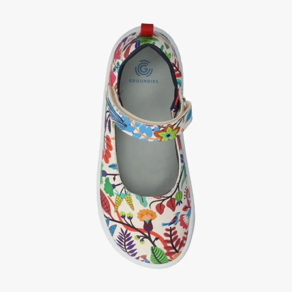 Groundies Ballet Flats<® Stella Kids color print