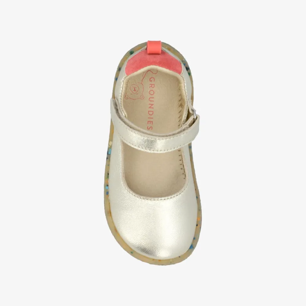 Groundies Ballet Flats<® Stella Kids champagne (metallic)/pink